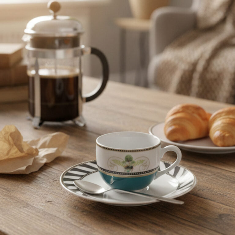 Set 6 tazze caffè con piattino Colony - Fade Maison
