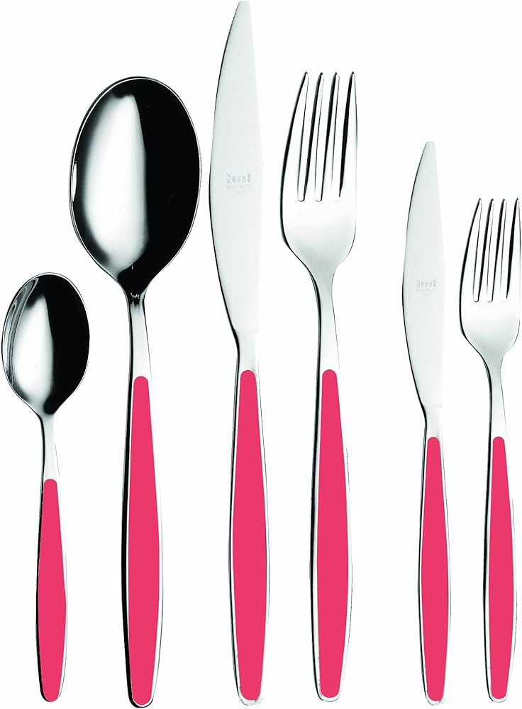 Set 24 posate Mepra - Color fragola