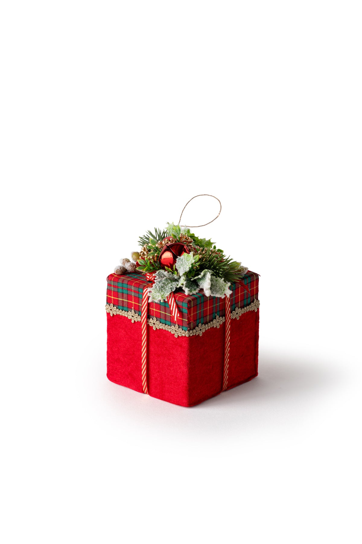 Pacco regalo decorazione natalizia - Fiori di Lena