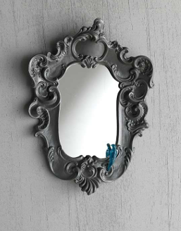 Specchiera barocco con pappagalli e magnete - Rebirth