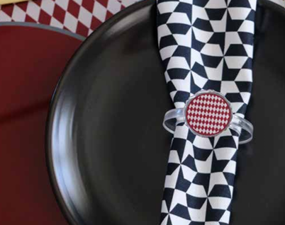 Set 6 allacciatovaglioli natalizi - Vesta Design