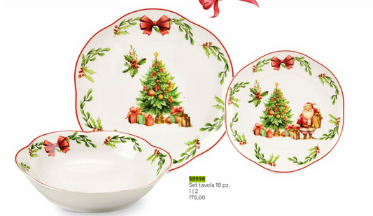 Set tavola 18 pezzi fiocco - Fade Maison