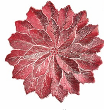 Stella set 12 tovagliette oro/rosso cm.38 - Fade Maison