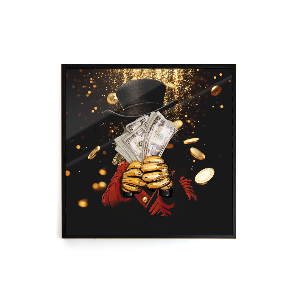 Quadro dream big gold rain 40x40 - Sequenze