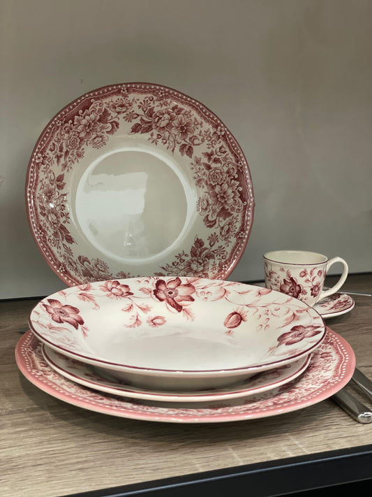 Servizio piatti London calling rose 49 pezzi - Livellara