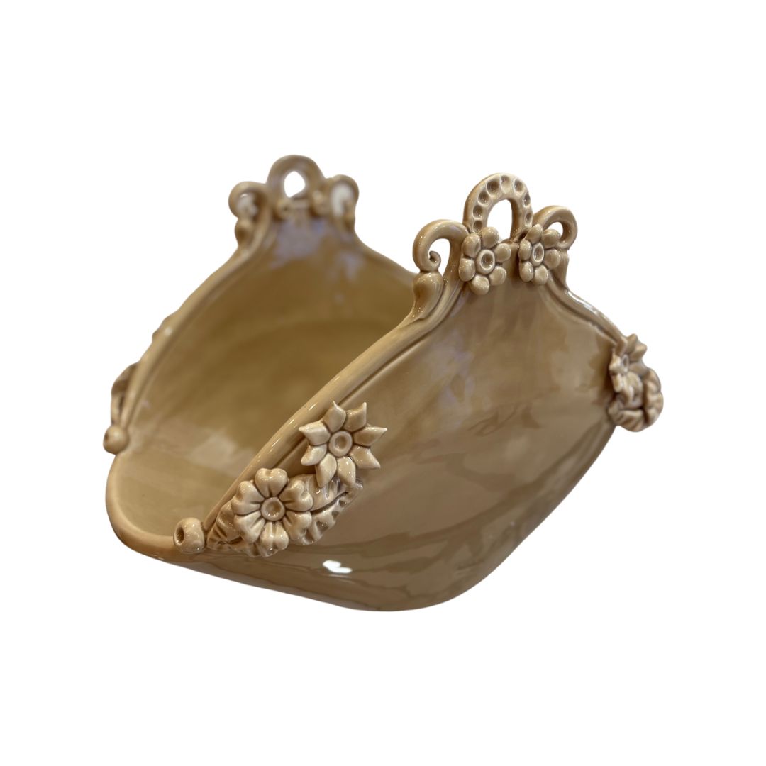 Cestino in ceramica tortora - Agaren