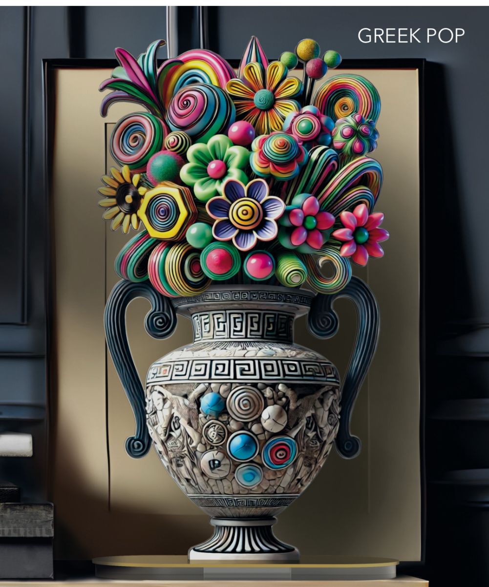 Vaso fiori Greek Pop - Linee