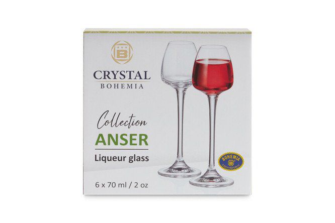 Set 6 bicchieri liquore Bohemia - Anser