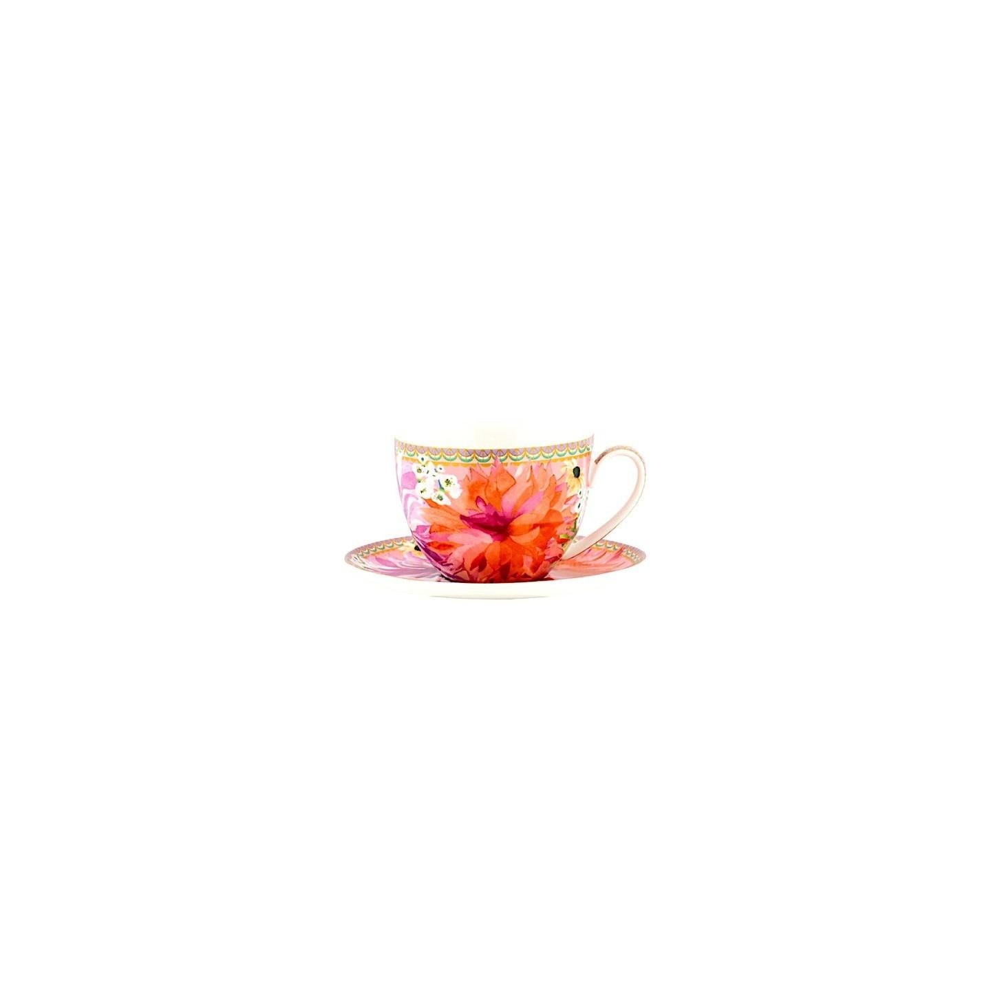 Tazza colazione con piattino rosa - Maxwell & Williams