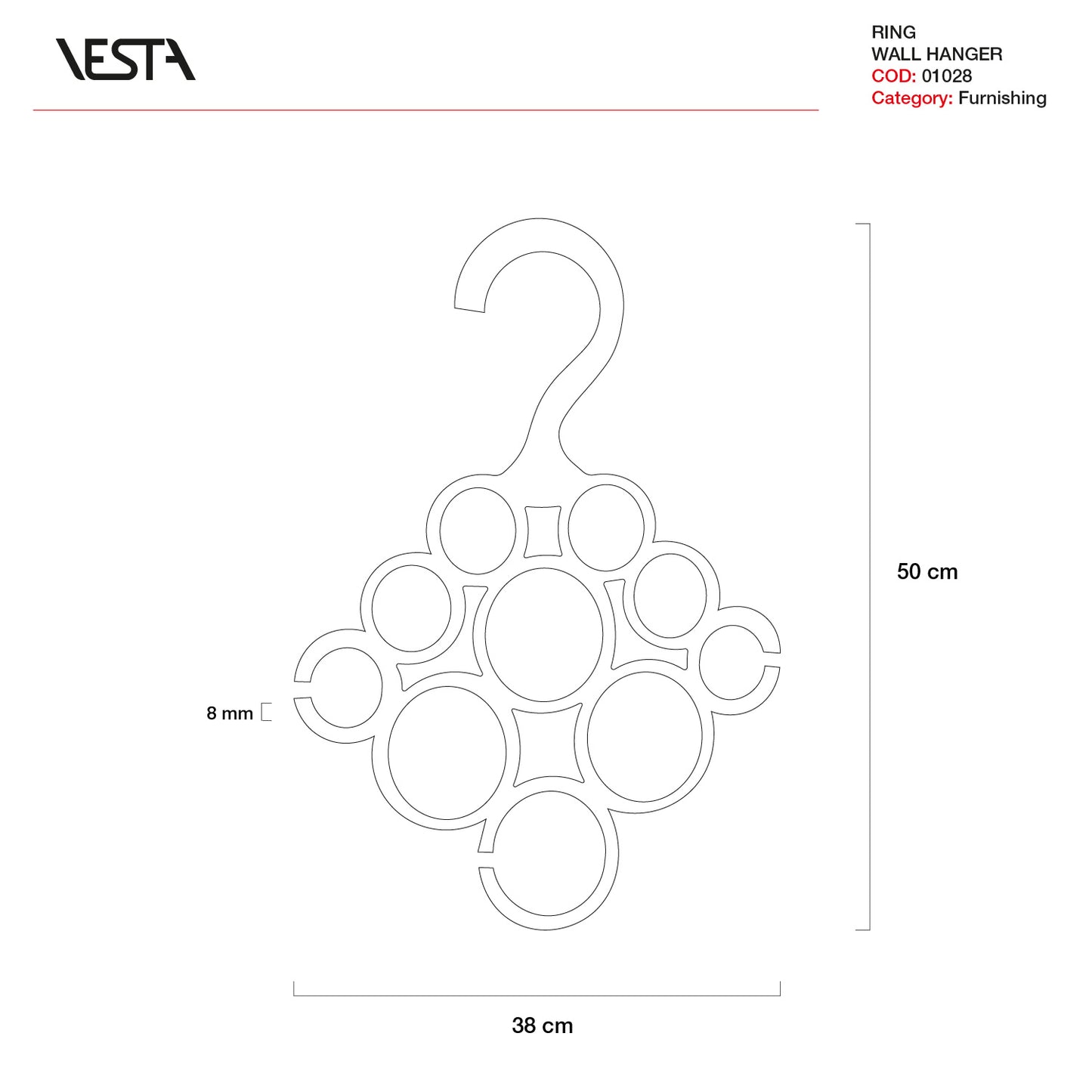 APPENDIABITI A MURO RING | VESTA