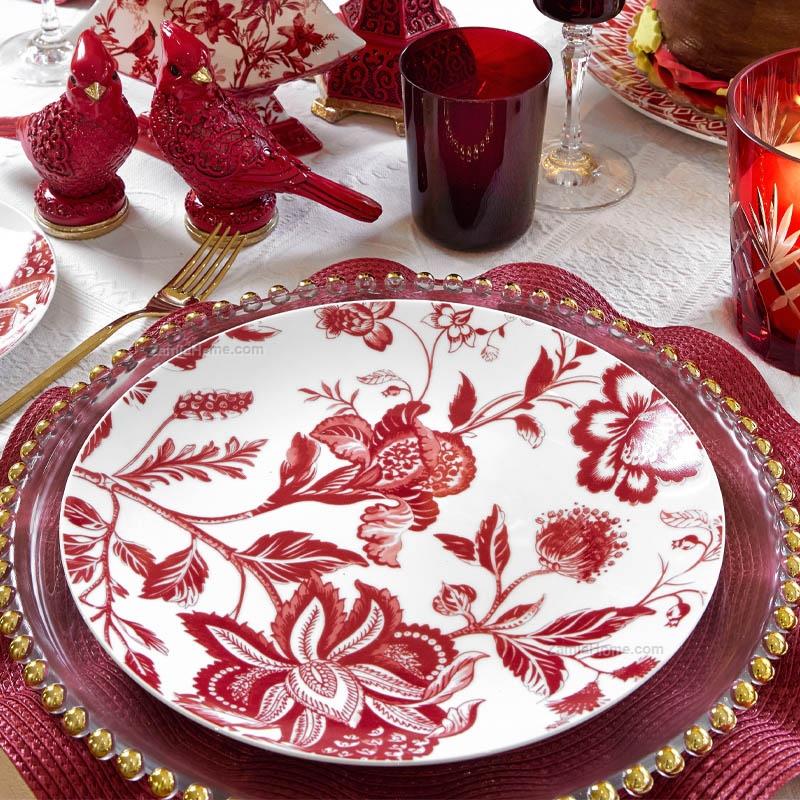 Set tavola 18pz Armonia Rosso - Fade Maison