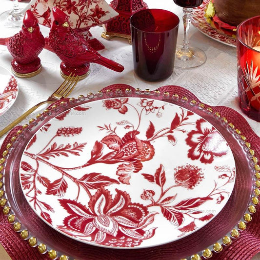 Set tavola 18pz Armonia Rosso - Fade Maison