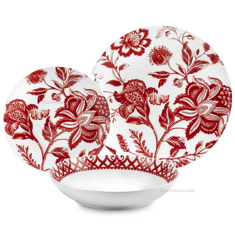 Set tavola 18pz Armonia Rosso - Fade Maison