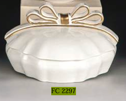 Scatola esagonale con fiocco chanel - Dea Capodimonte