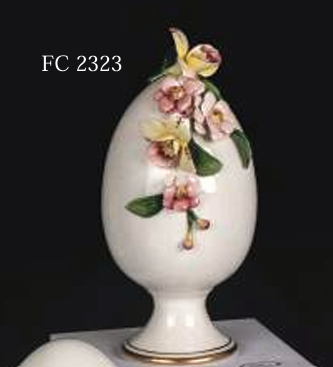 Uovo in ceramica fiori - Dea Capodimonte