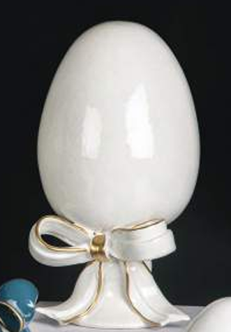 Uovo decorativo pasqua con fiocco - Dea Capodimonte
