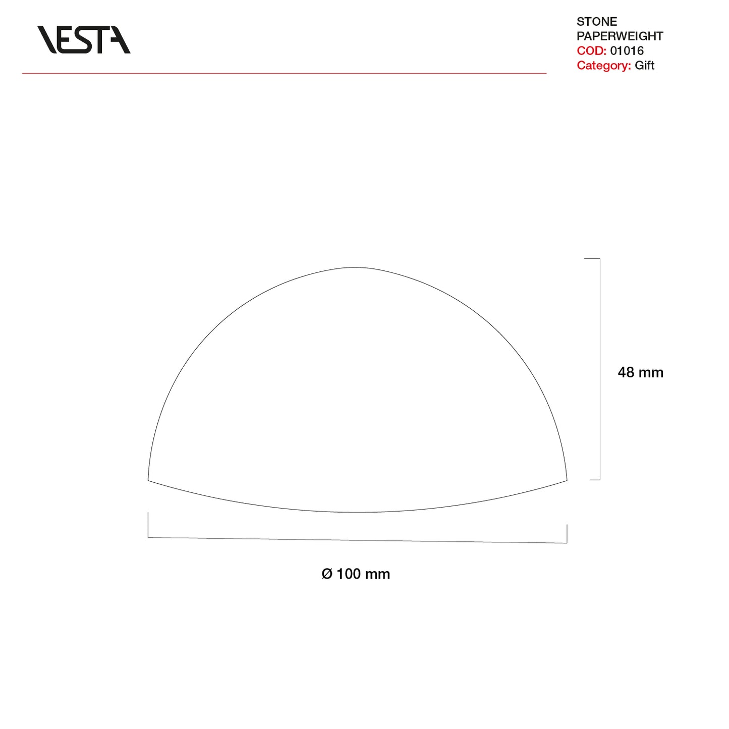 FERMACARTE STONE SINGOLO | VESTA