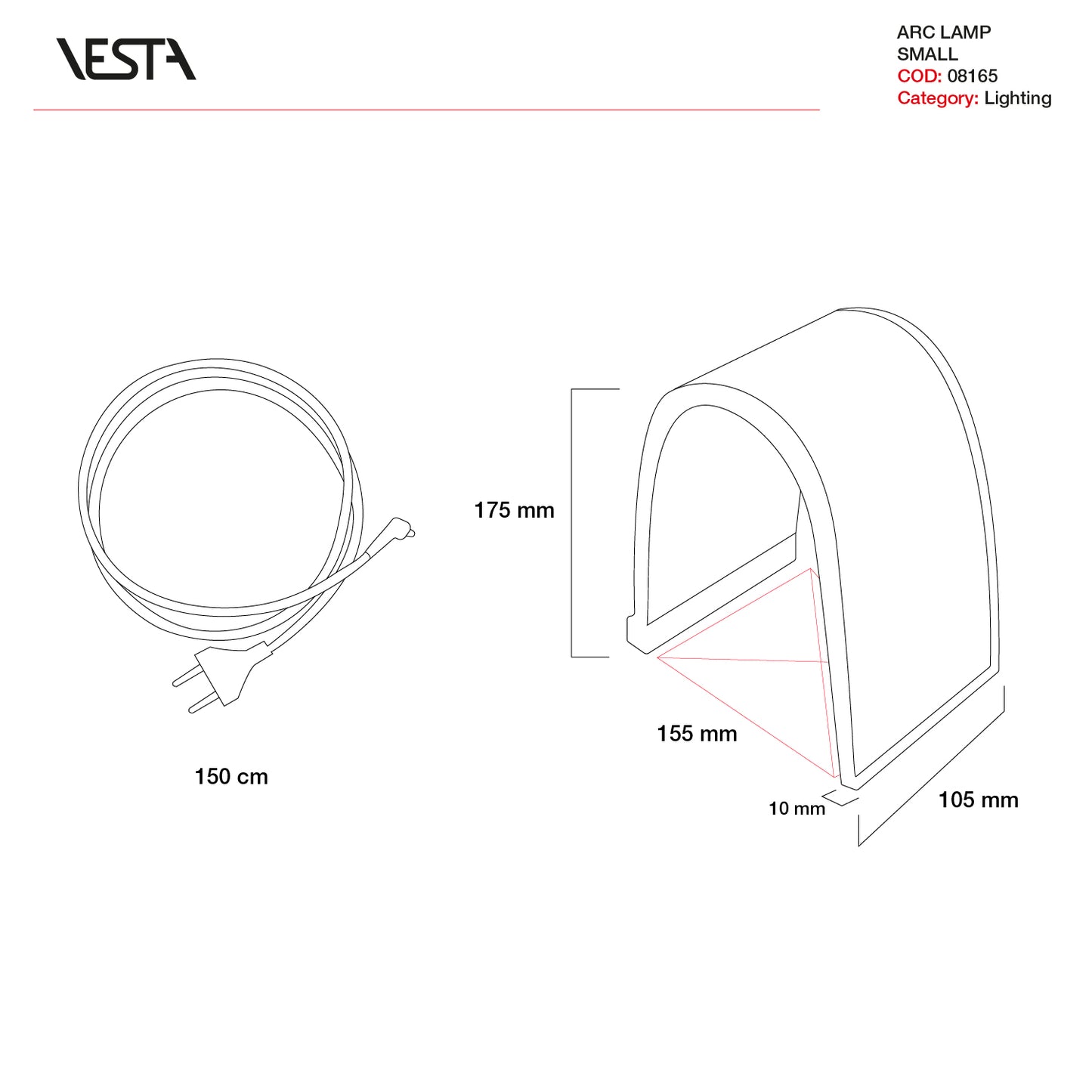 LAMPADA PICCOLA ARC | VESTA