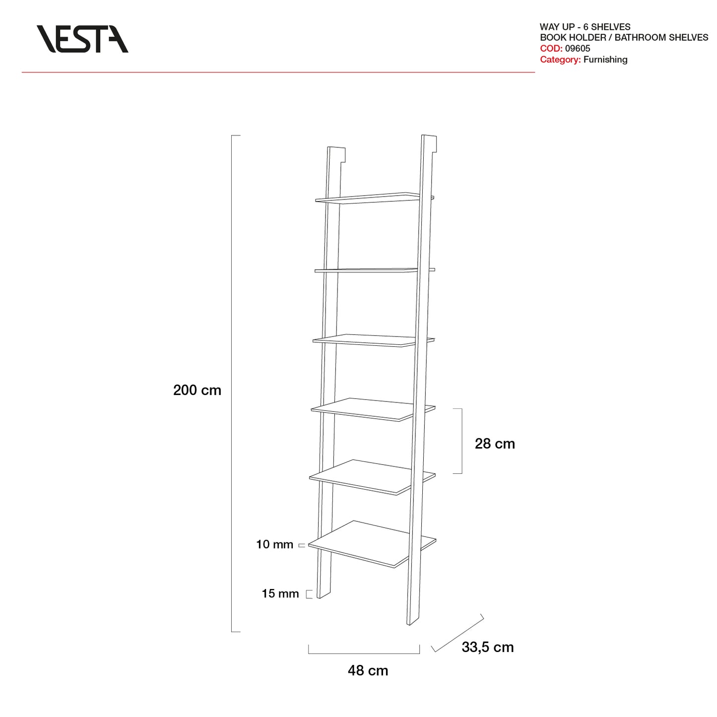 WAY UP LARGE LIBRERIA 6 RIPIANI | VESTA