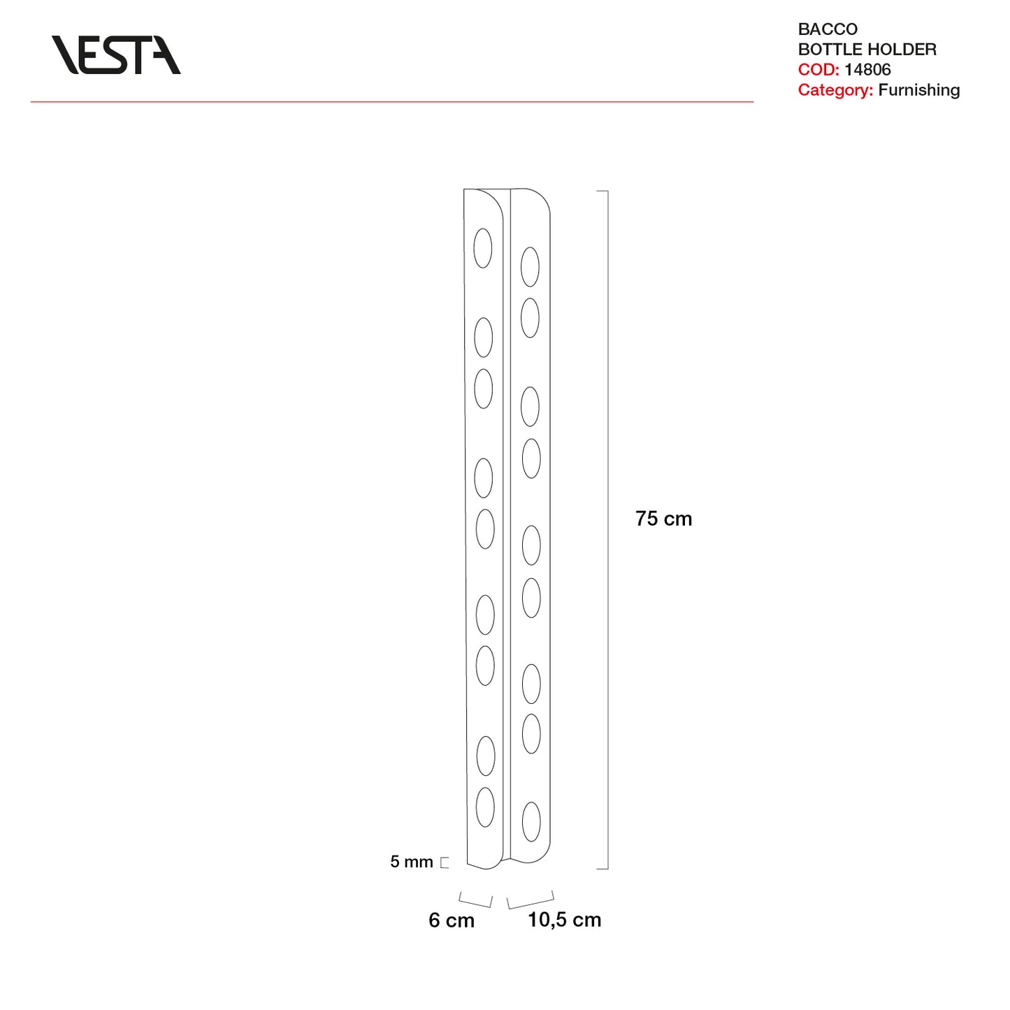 PORTABOTTIGLIE BACCO | VESTA