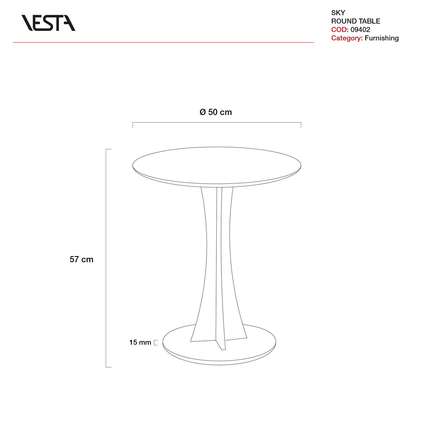 TAVOLINO TONDO SKY | VESTA