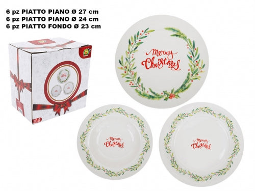 Set piatti 36 pezzi decorativi natalizi