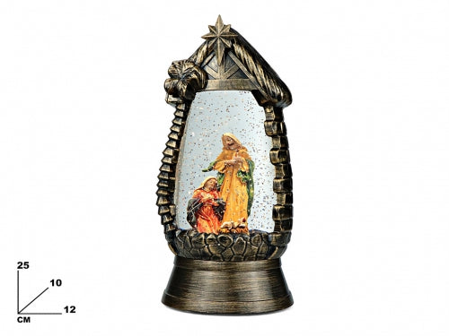 Lanterna natalizia con natività 25cm