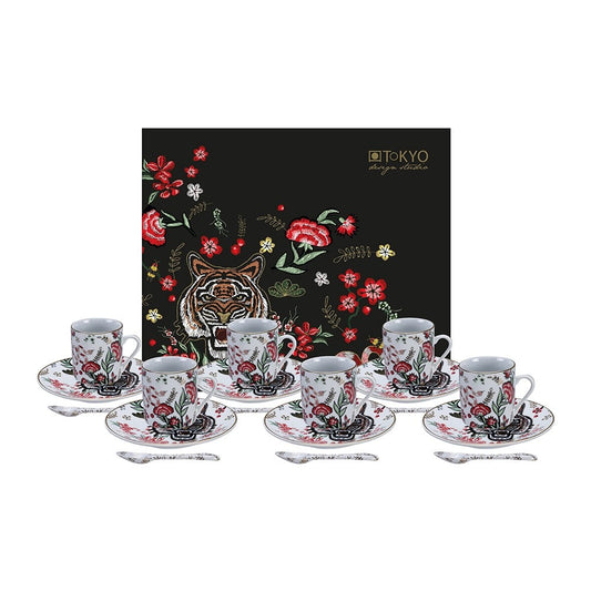 Set Espresso Magical Tiger 18 pz  | Tokyo Design