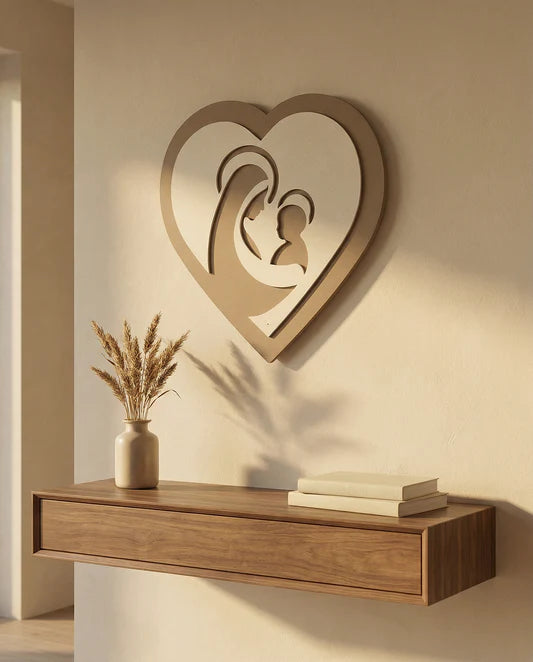 Icona cuore beige avorio - Arti e mestieri