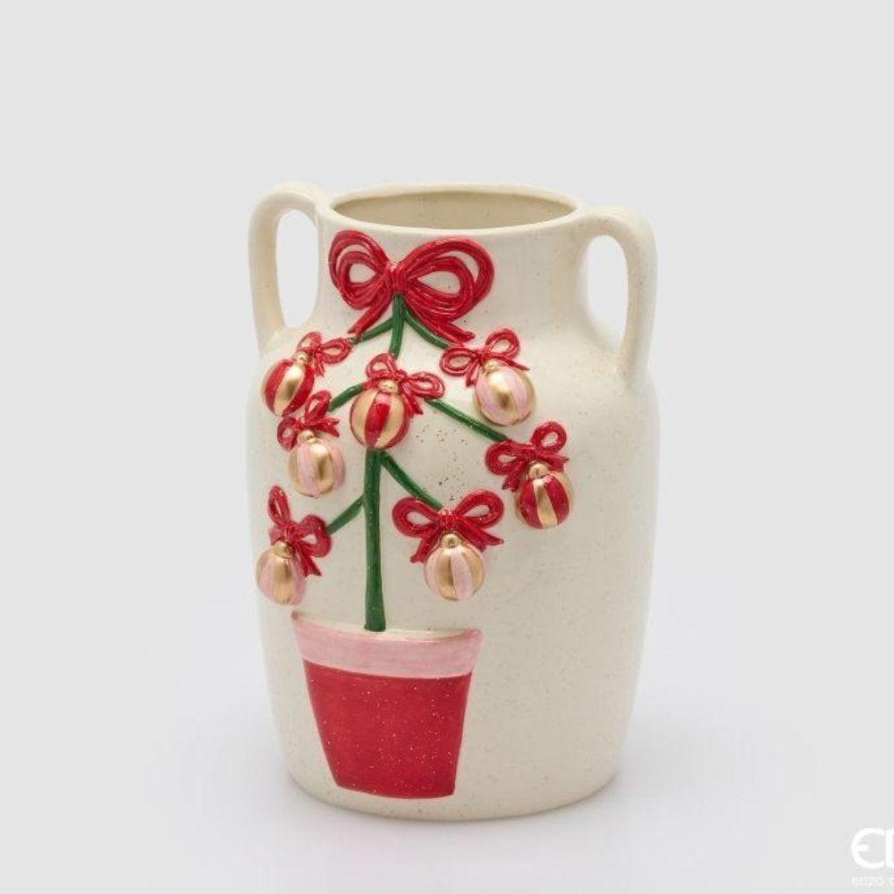 Vaso pino decori anfora - Enzo De Gasperi