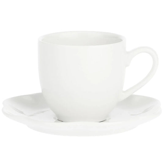 Tazzina caffè con piattino Villa dei Fiori - La Porcellana Bianca