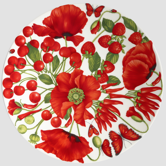 Piatto rotondo / segnaposto red passion - Taitù