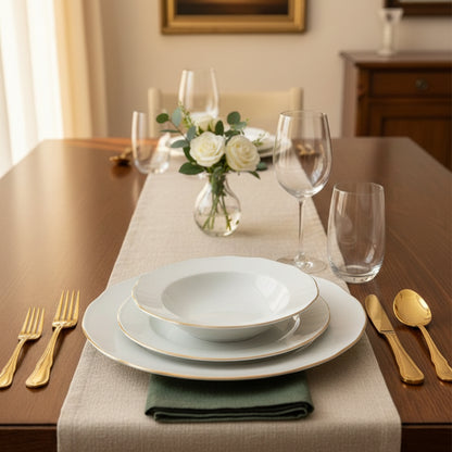 Set tavola 40pz Reyna Filo Oro - Fade Maison