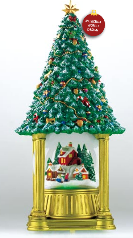 Albero di natale con palle di neve - Il mondo del carillon