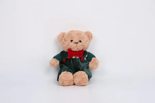 Orsetto in peluche con vestito verde inglese 50cm - Fiori di Lena