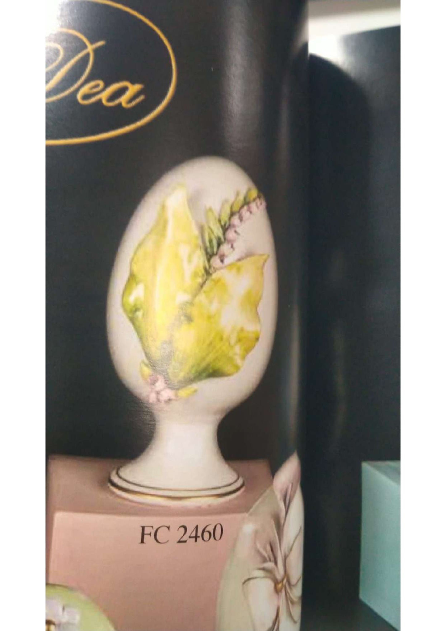 Uovo pasquale con foglie - Dea Capodimonte