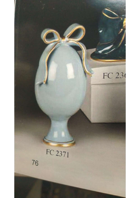 Uovo pasquale con fiocco polvere - Dea Capodimonte