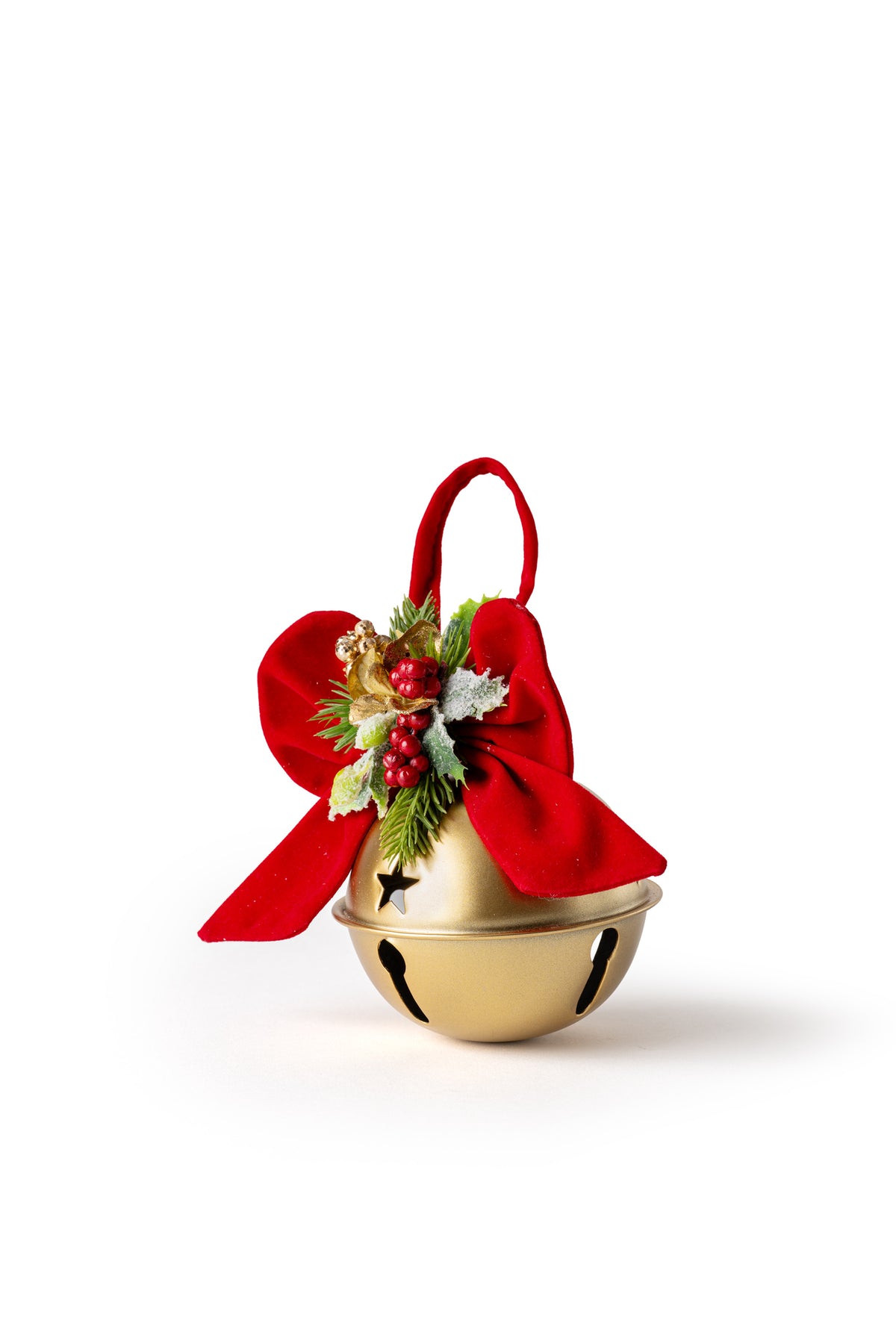 Campanella con fiocco e decorazione natalizia - Fiori di Lena
