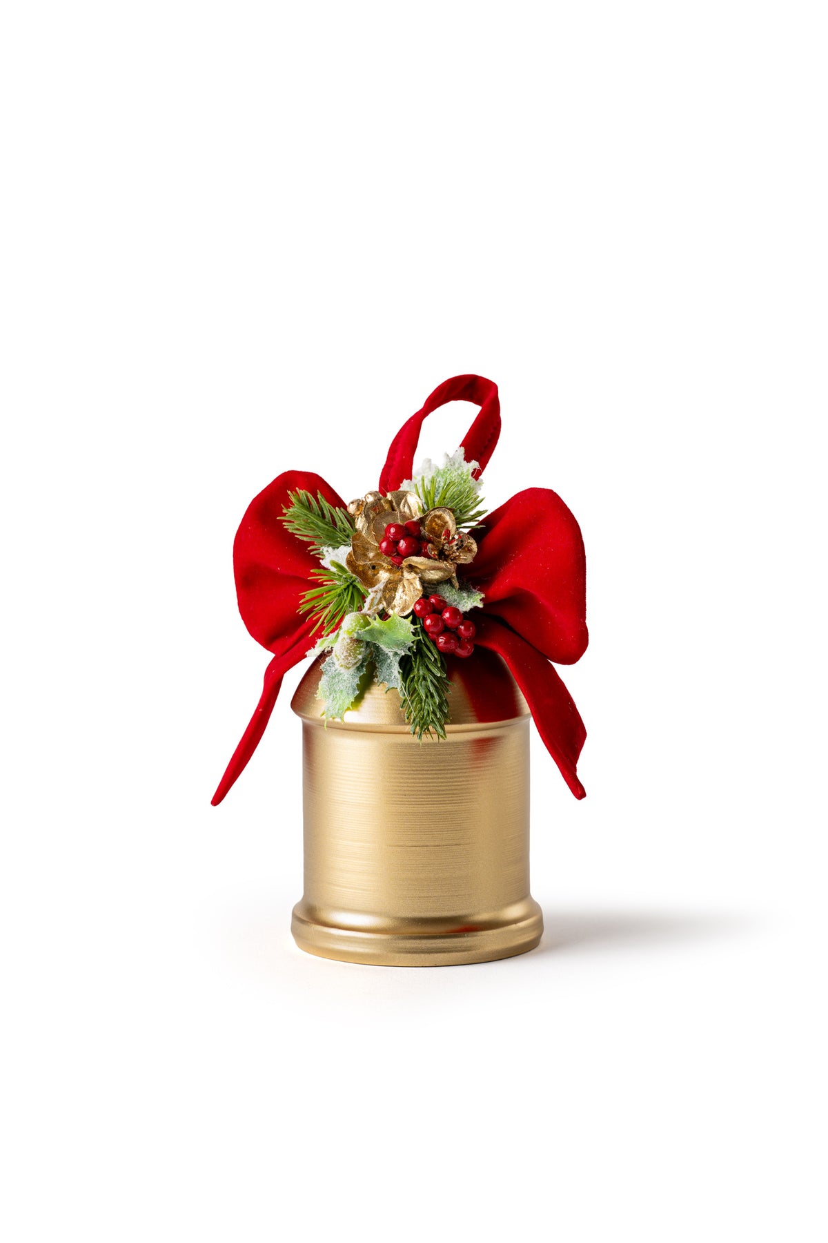 Campanaccio con fiocco e decorazione natalizia - Fiori di Lena
