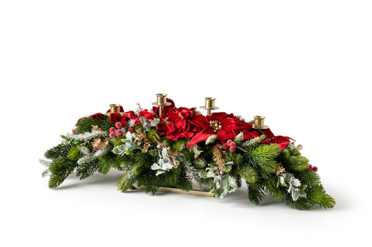 Candeliere 4 fiamme - Fiori di Lena