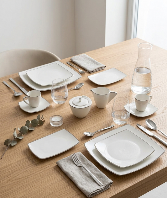 Servizio piatti 54 pezzi Spin Platinum - Livellara