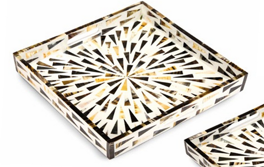 Set 2 vassoi quadri Horn - Fade Maison