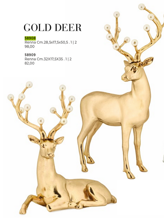Gold deer renna - Fade Maison