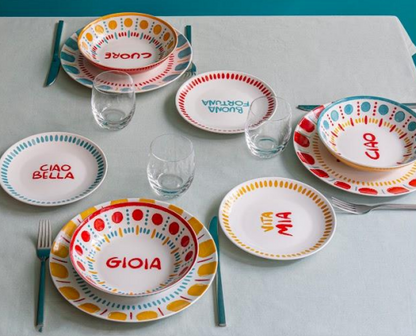 Set 18pz servizio piatti Allegoria - Domino