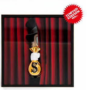 Quadro money bag on stage 40x40cm - Sequenze