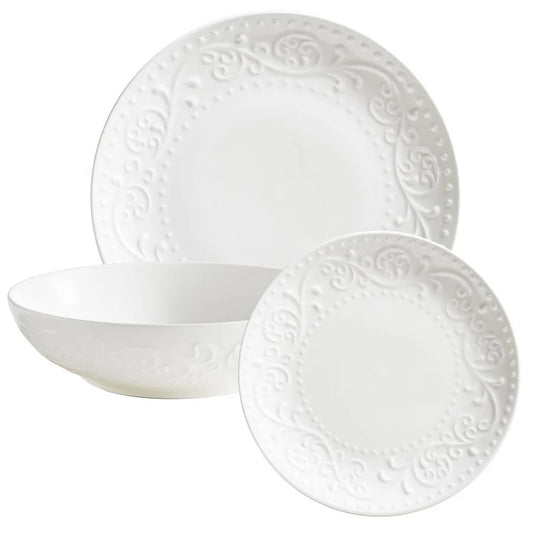 Porcellana bianca - Sognante set tavola 18 pz