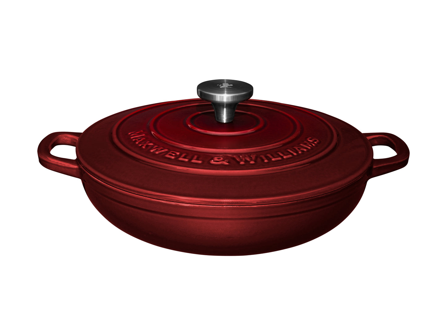 Casseruola tonda ghisa 27cm rossa - Maxiwell & William