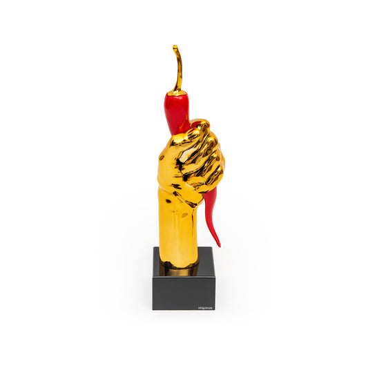 Mano oro peperoncino rosso 43cm - Sequenze