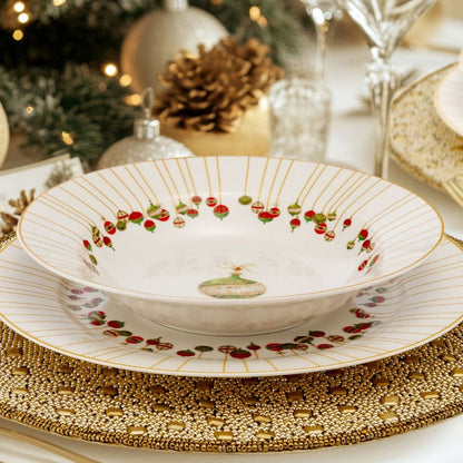 Servizio piatti x 12 natalizio