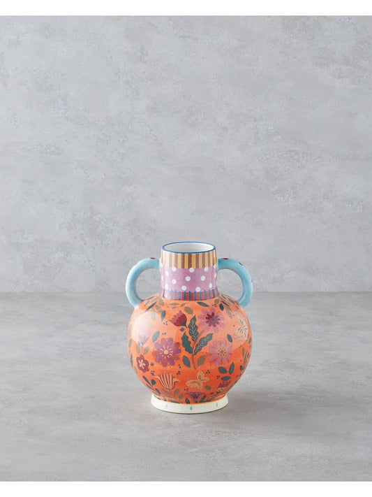 Vaso arancio fantasia floreale Mexico - Fade Maison
